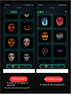 LED Face-Changing Halloween Mask – Full-Color Luminous Party Mask for Festivals & Events